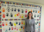 Nancy Stallmach with the quilt outside Big Brothers Big Sisters of Dufferin’s office. The organization merged in 1996, and helps mentor youths in the County. Yearly, they self-fund $160’000, by raising money through annual events, like bowling and golf tournaments.