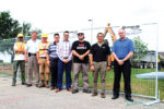 BUILDERS BROKE GROUND at Orangeville Chrysler this week as a part of the facility’s new renovation and rebuild. On hand for the photo, from left to right: Taylor Horne (Robert Preston Construction), Danny Brackett (President, Orangeville Chrysler), Robert Preston (Owner, Robert Preston Construction), David Murphy (Business Relations Manager, Orangeville Chrysler), Mike Ditchburn (General Sales Manager, Orangeville Chrysler), Chris Acchione (Allto Construction), Kenny Ishii (Parts Manager, Orangeville Chrysler), Randy Ellsworth (Service Manager, Orangeville Chrysler). For the full story, see Page A6.
