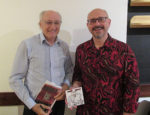 Harry Posner (left) with his recent book, and Richard Sitoski (right) with his CD. A literary and spoken word poet coming together at Pia’s on Broadway in a double joint unveiling of their artwork. Posner is very active in Dufferin County, being the county’s first Poet Laureate, while Sitoski has been active in the Grey County Area.